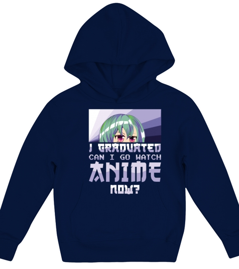 Love Anime Graduate Graduating 2023 Graduation Kids Hoodie