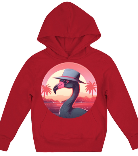 Vintage Flamingo Lovers Kids Hoodie