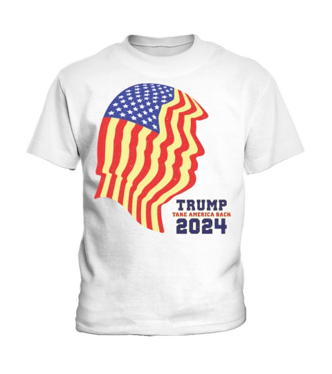 Vintage Trump Take America Back American Flag Kids T-Shirt