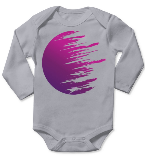 sun vintage retro vaporwave Long Sleeve Baby One-Piece