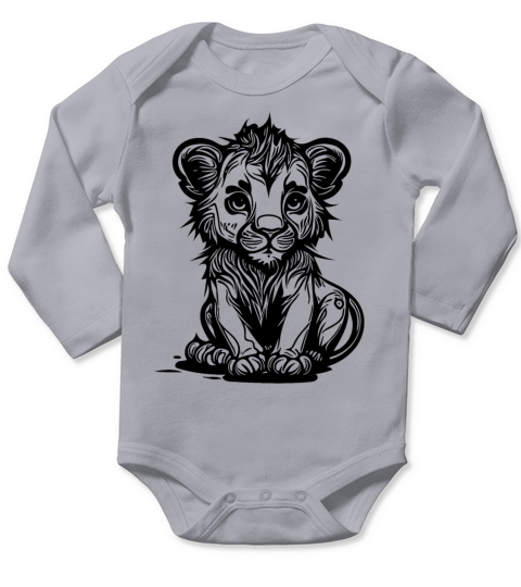 Sweet Vintage Lion Baby Long Sleeve Baby One-Piece