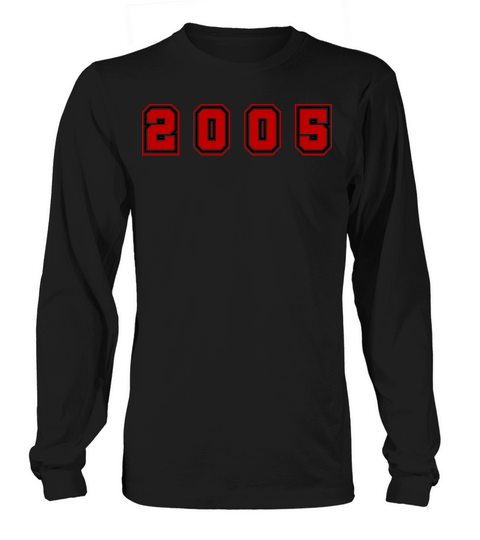 2005 Year Number Long sleeved Unisex