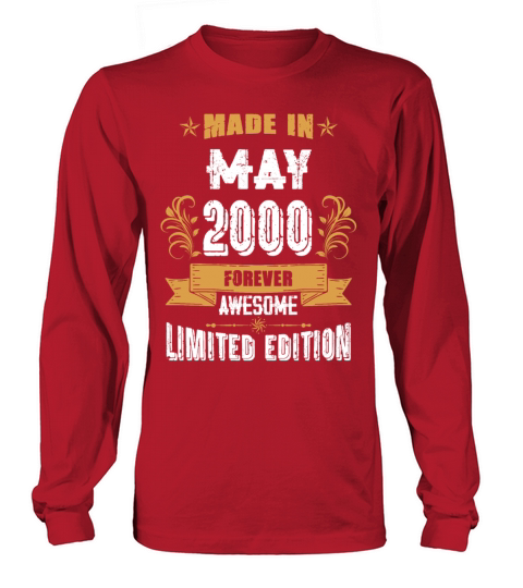 May 2000 Vintage Birthday Present Long sleeved Unisex