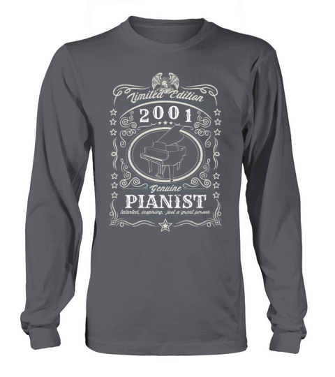 Vintage 2001 Pianist Birthday Gift Piano Player Long sleeved Unisex