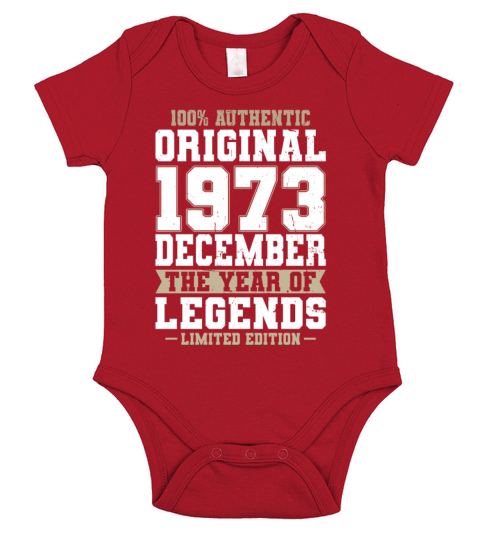 50th birthday december 1973 original 1973 Short Sleeve Baby One-Piece