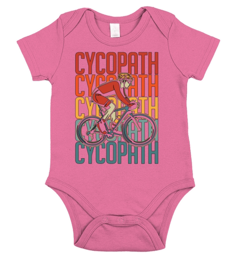 Bicycle Cycopath Retro Mountain Bike Biker Cyclist Short Sleeve Baby One-Piece