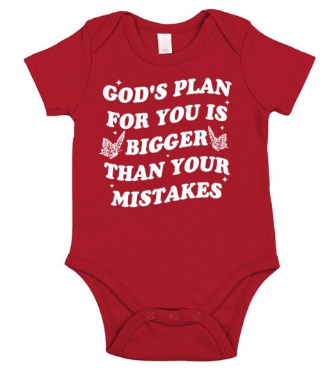 Gods Plan For You Is Bigger Than Your Mistakes Short Sleeve Baby One-Piece