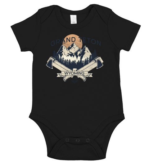 Grand Teton Vintage Hiking Short Sleeve Baby One-Piece