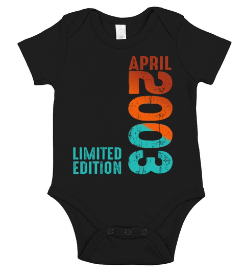 Since April 2003 Year 2003 Retro Vintage 2003 Short Sleeve Baby One-Piece