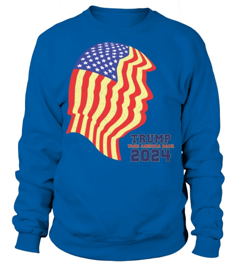 Vintage Trump Take America Back American Flag Sweatshirt Unisex