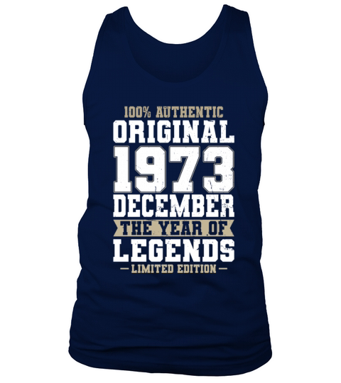50th birthday december 1973 original 1973 Tank Top Unisex