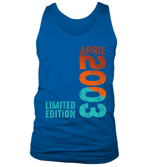 Since April 2003 Year 2003 Retro Vintage 2003 Tank Top Unisex