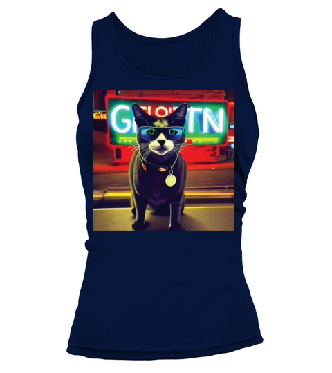 cat daddy black cat vintage eighties style Tank top Woman