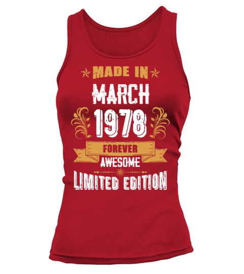 March 1978 Vintage Birthday Present Tank top Woman
