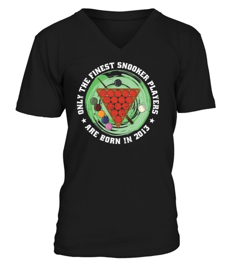 Snooker born in 2013 Vintage Birthday Snooker-game V-Neck T-shirt