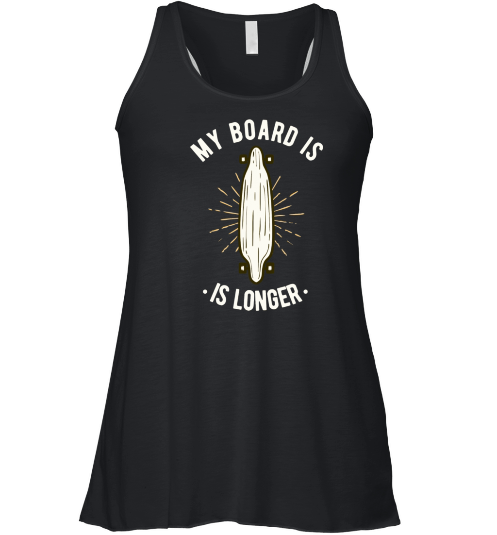 Longboard Vintage Retro Skater Funny Saying Women's Flowy Tank Top