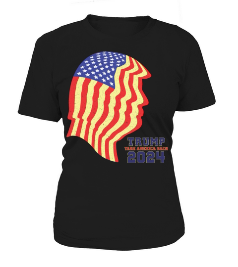 Vintage Trump Take America Back American Flag Women's T-Shirt
