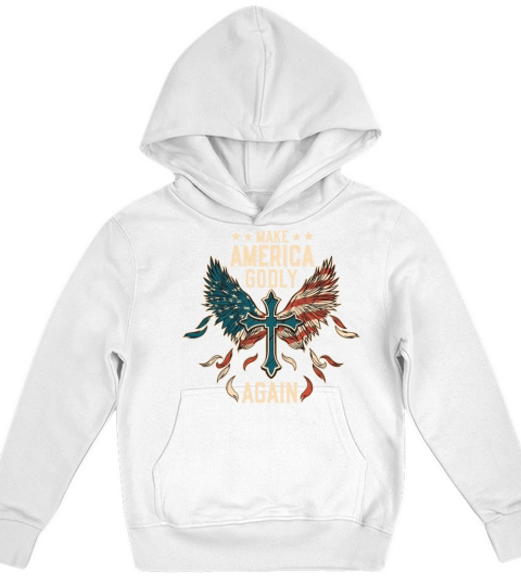 Make America Godly Again Christianity Symbol Kids Hoodie
