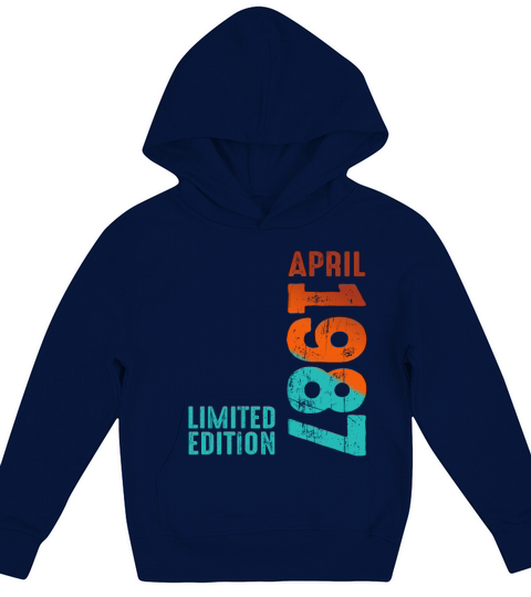 Since April 1987 Year 1987 Retro Vintage 1987 Kids Hoodie