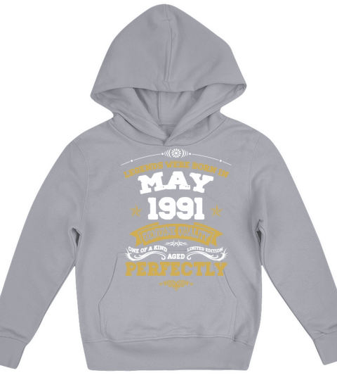 Vintage Aged To Perfection May 1991 Kids Hoodie