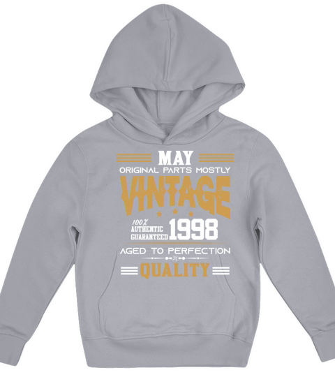 Vintage Aged To Perfection May 1998 Kids Hoodie