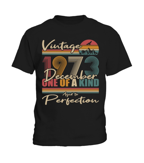 50th birthday december 1973 vintage 1973 Kids T-Shirt