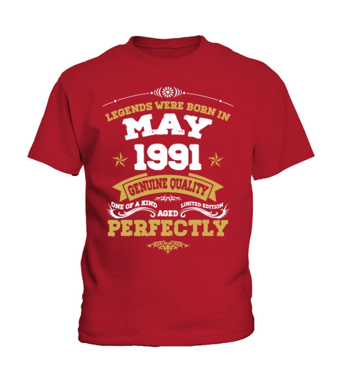 Vintage Aged To Perfection May 1991 Kids T-Shirt