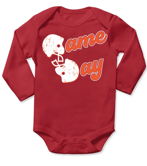 Game Day Fantasy Football Season Vintage Team Long Sleeve Baby One-Piece