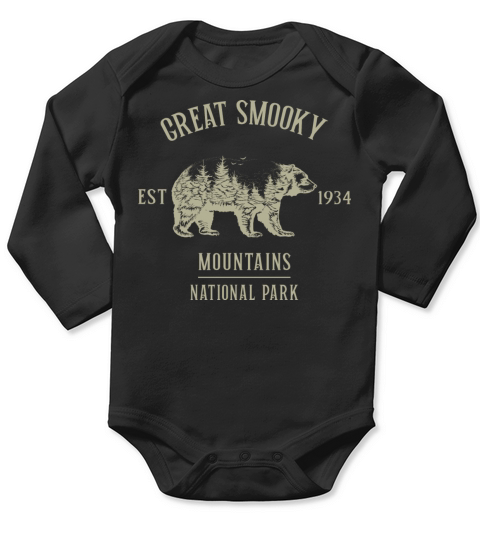 Great Smooky Mountains National Park Long Sleeve Baby One-Piece