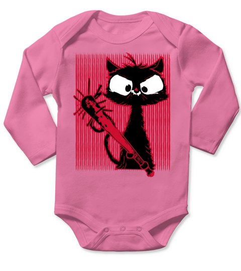 Halloween Retro Cat Vintage Cat Long Sleeve Baby One-Piece
