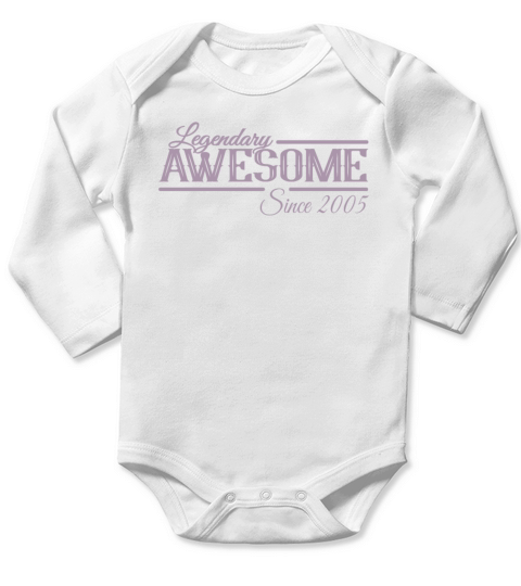 Legendary Awesome 2005 Vintage Long Sleeve Baby One-Piece
