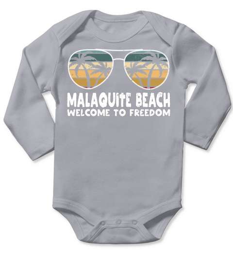 Malaquite Beach Welcome to Freedom Vacation Saying Long Sleeve Baby One-Piece