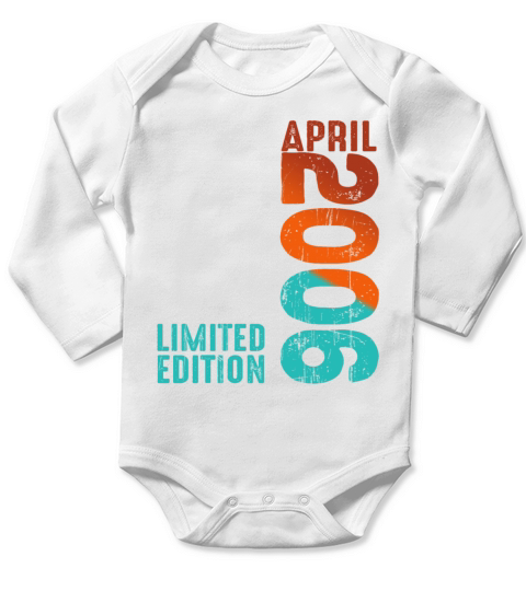 Since April 2006 Year 2006 Retro Vintage 2006 Long Sleeve Baby One-Piece