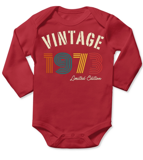 Vintage 1973 Limited Edition Long Sleeve Baby One-Piece
