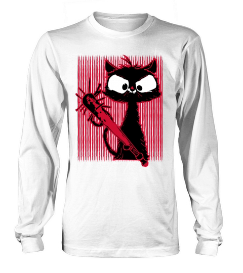 Halloween Retro Cat Vintage Cat Long sleeved Unisex