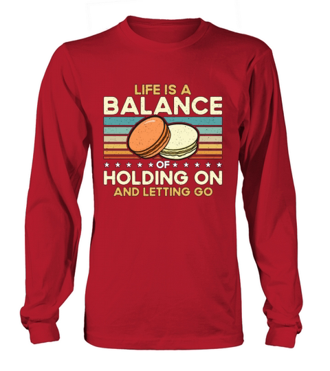 Macaron Life Is Balance Of Holding Retro Snacking Long sleeved Unisex