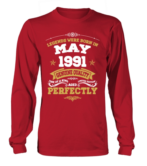 Vintage Aged To Perfection May 1991 Long sleeved Unisex