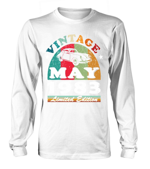 Vintage car may 1983 birthday gift Long sleeved Unisex