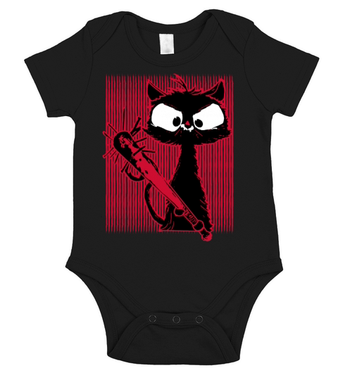 Halloween Retro Cat Vintage Cat Short Sleeve Baby One-Piece