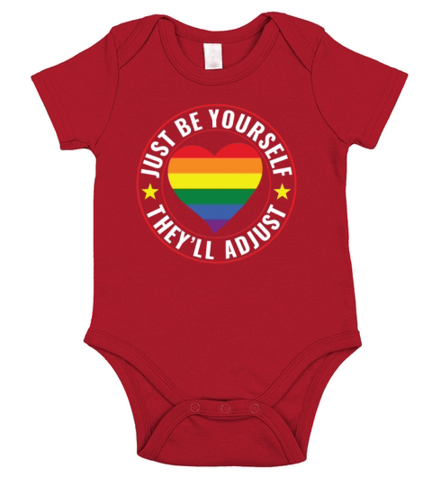 LGBT Lesbian Gay Pride Be Yourself Theyll Adjust Short Sleeve Baby One-Piece