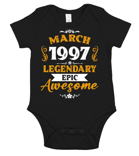 March 1997 Legendary Birthday Present Short Sleeve Baby One-Piece