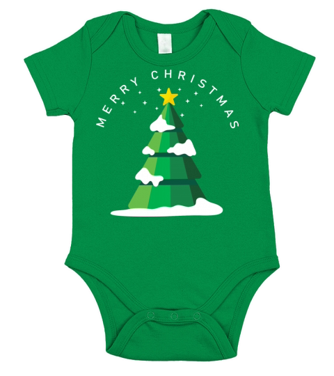 Merry Christmas Short Sleeve Baby One-Piece