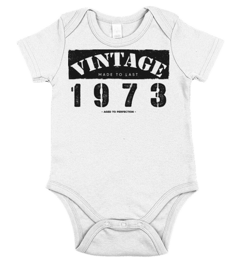 Vintage Classic 1973 50th Birthday - 50 Years Old Short Sleeve Baby One-Piece