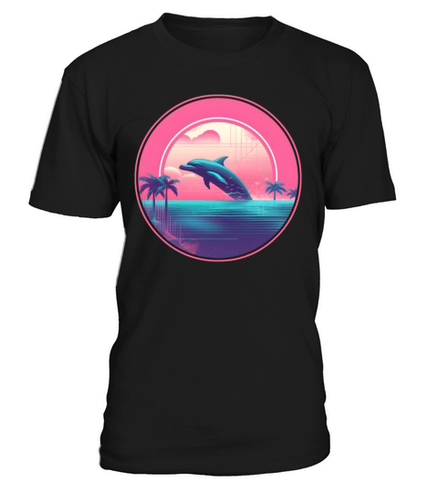 Retro Vintage Dolphin Lovers Style T-Shirt Unisex