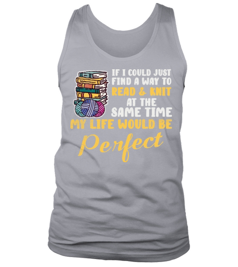 Book Lover Knitting Book Reading Arts And Crafts Tank Top Unisex