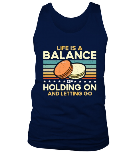 Macaron Life Is Balance Of Holding Retro Snacking Tank Top Unisex