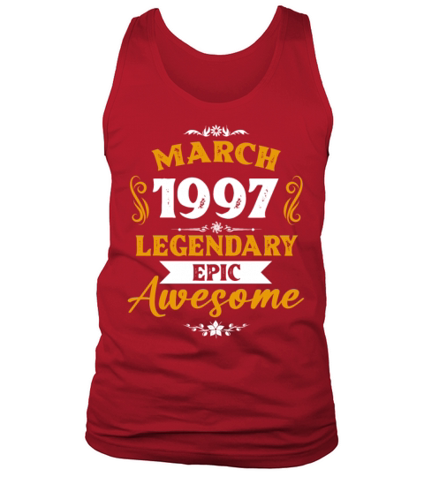 March 1997 Legendary Birthday Present Tank Top Unisex