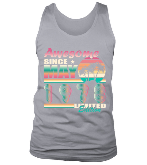 May 1978 vintage birthday retro Tank Top Unisex