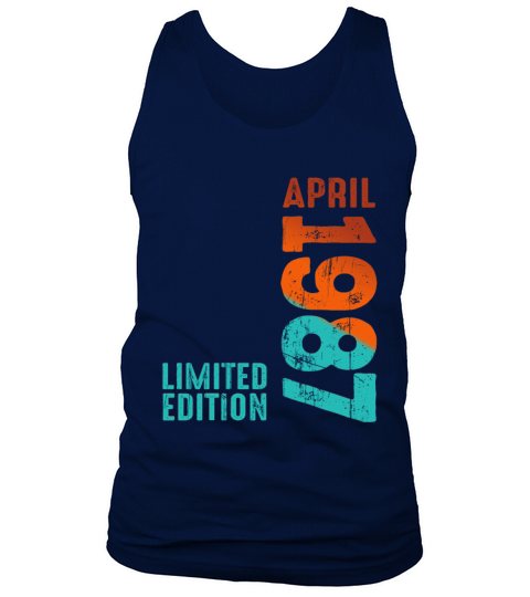 Since April 1987 Year 1987 Retro Vintage 1987 Tank Top Unisex