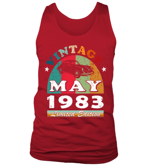 Vintage car may 1983 birthday gift Tank Top Unisex